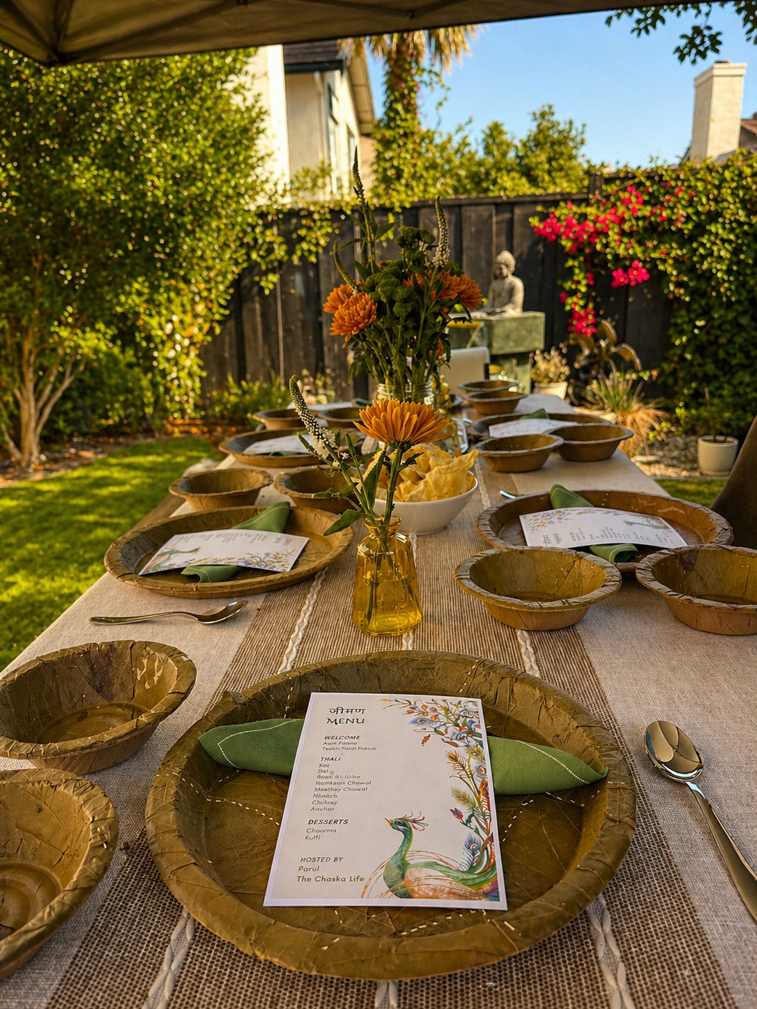 Outdoor Rajasthani thali table — The Chaska Life